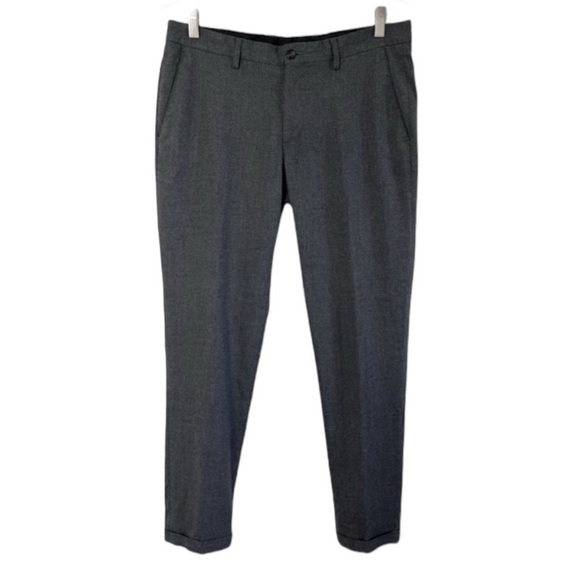 Zara Gray Cuffed Trouser Pant. Size 32 - Picture 2 of 9